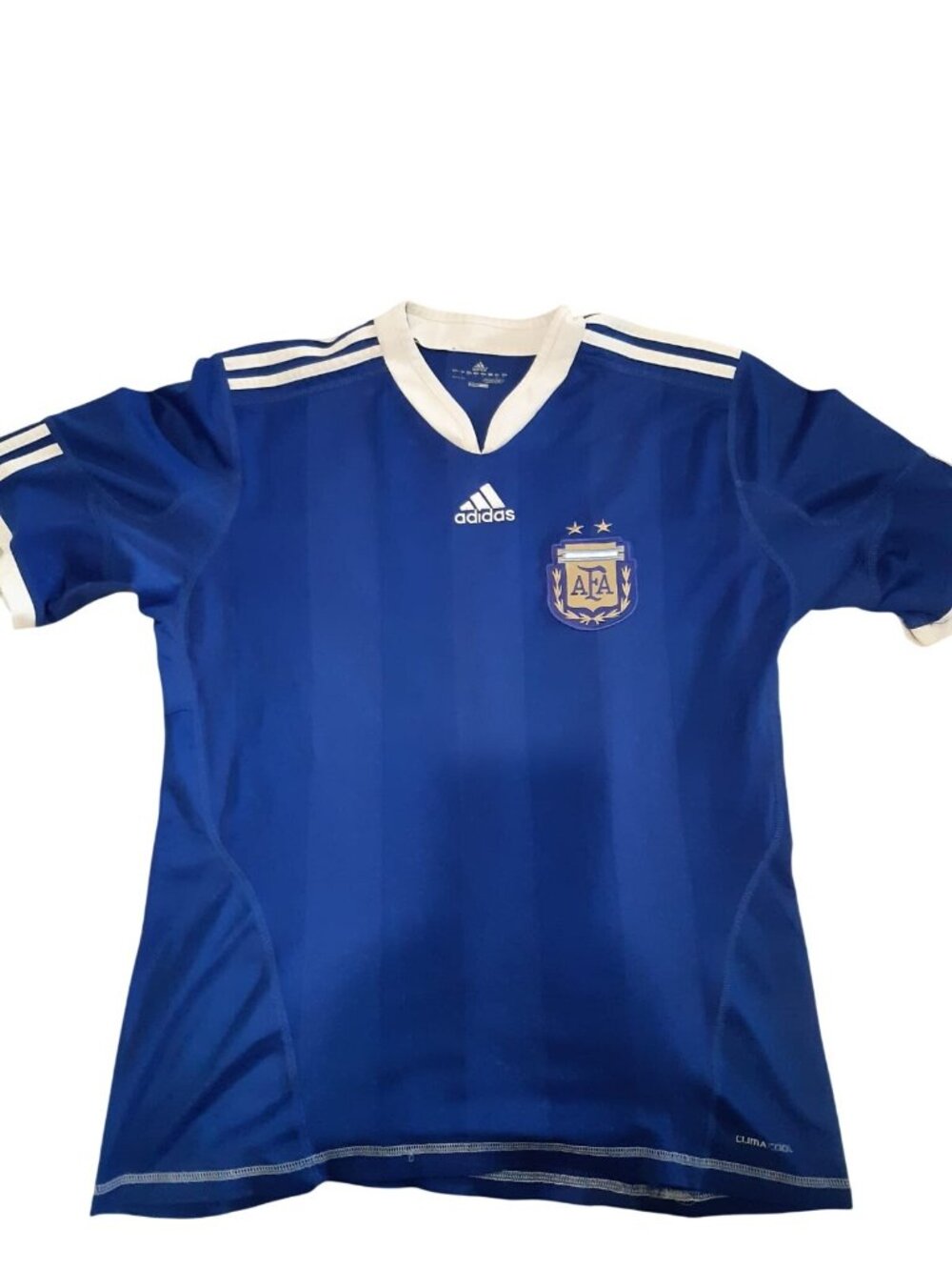 Adidas Argentina 2010 Retro Official Soccer Jersey Mens Blue Away Shirt M
